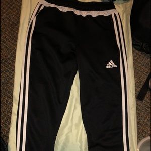 Adidas black soccer sweats